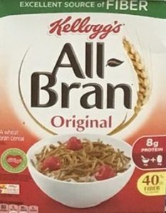 A box of All-Bran cereal