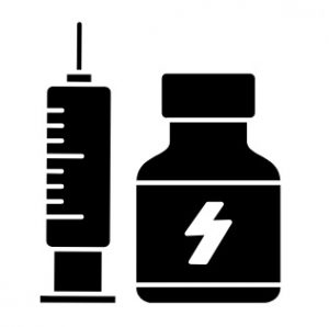 Image Credit 8. Treatment ©Royal@design, CC BY 3.0 US Silhouette of a syringe and injection bottle
