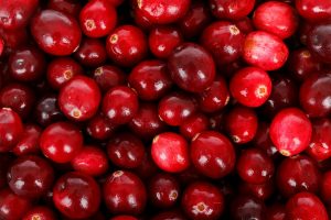 Close up image of cranberries